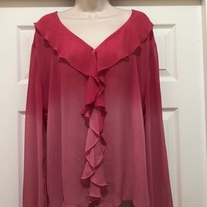 NWOT Metrostyle Ombré Viscose Blouse Size 18